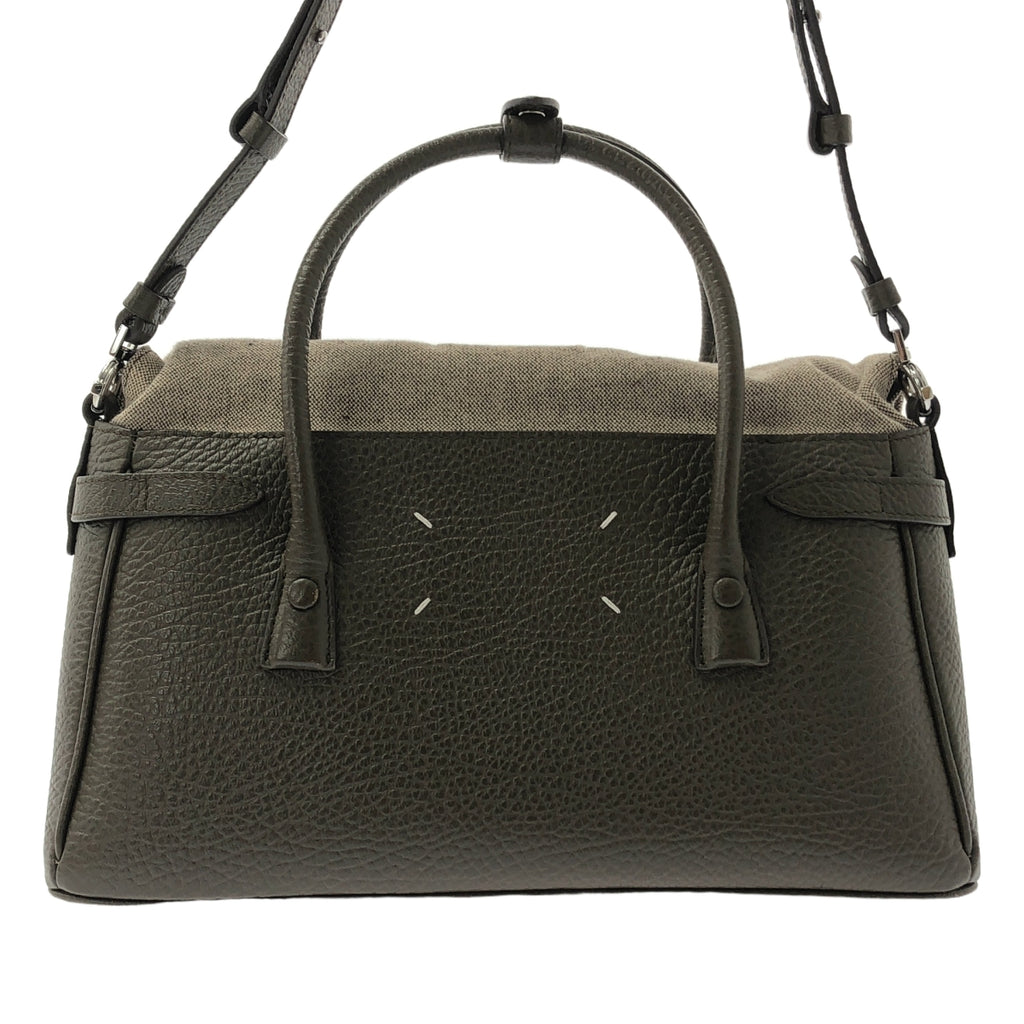Maison Margiela / 메종 마르젤라 | 2024AW | 5AC HANDBAG EAST WEST MEDIUM 2WAY 가죽 핸드백 | 브라운 | 여성