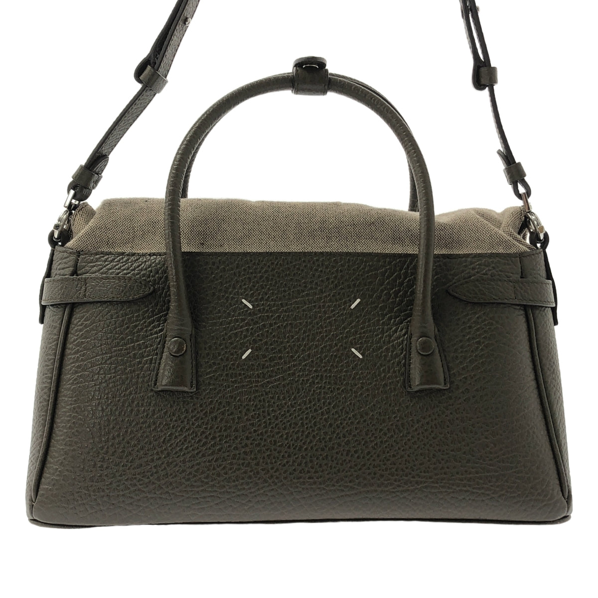 Maison Margiela / 메종 마르젤라 | 2024AW | 5AC HANDBAG EAST WEST MEDIUM 2WAY 가죽 핸드백 | 브라운 | 여성
