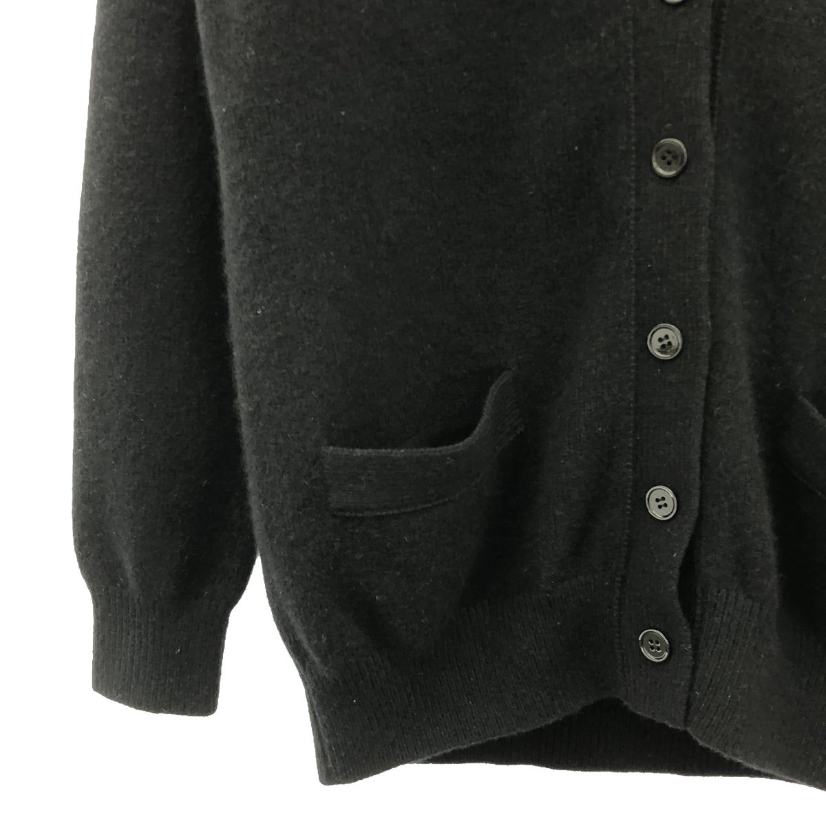 Drawer | 7G Cashmere V-neck Cardigan | 1 | Black | Women's