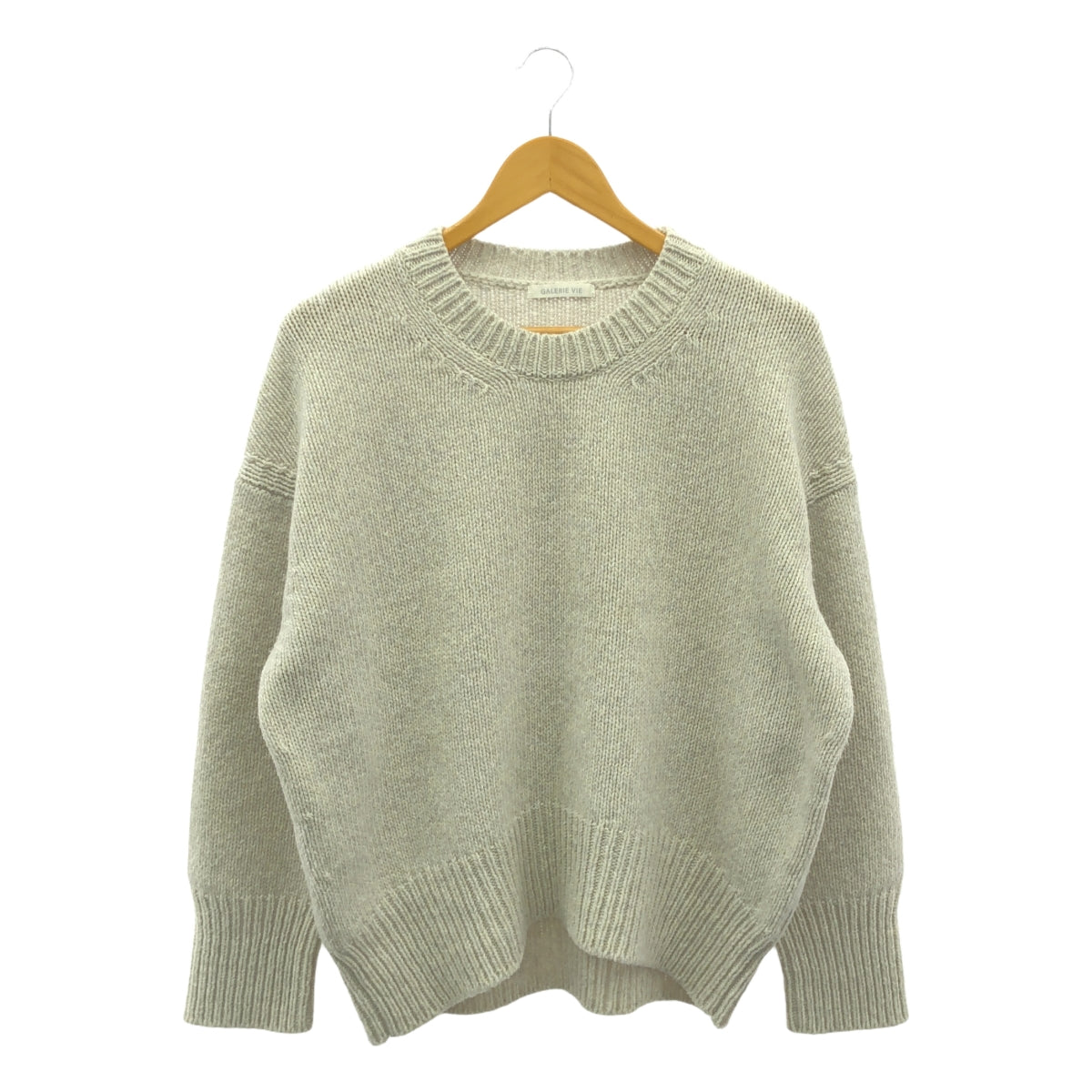 GALERIE VIE | 2022AW | 細毛圓領套頭衫 | S | 淺灰 | 女款