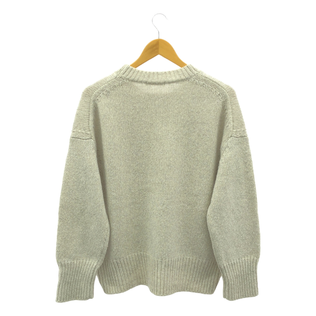 GALERIE VIE | 2022AW | 細毛圓領套頭衫 | S | 淺灰 | 女款