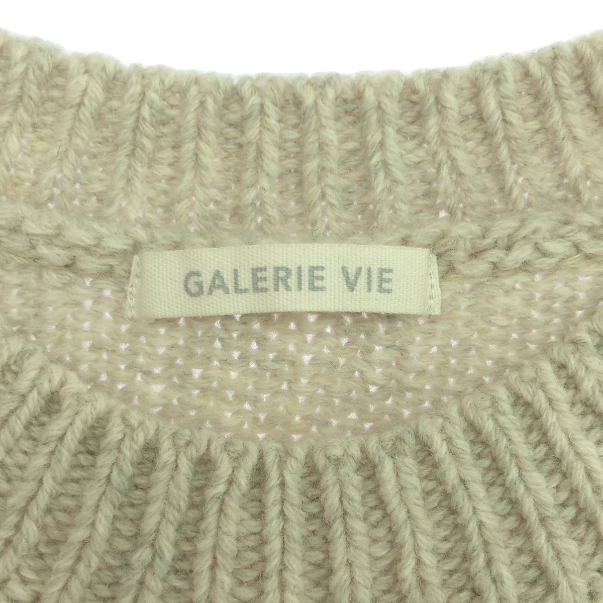 GALERIE VIE | 2022AW | 細毛圓領套頭衫 | S | 淺灰 | 女款