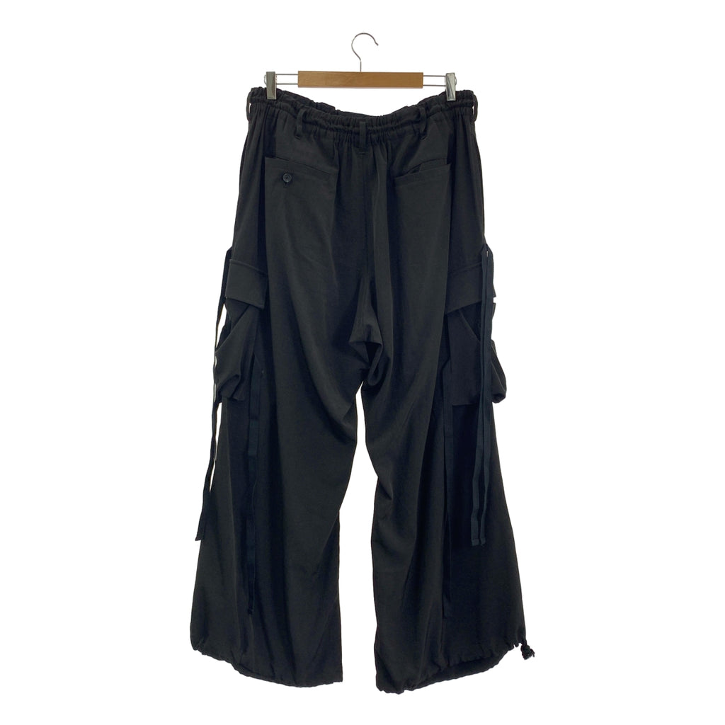 S'YTE YOHJI YAMAMOTO / サイトヨウジヤマモト | CREPE de CHINE ARMY TECHNO PANTS / ドローストリング ワイド カーゴパンツ | 3 | メンズ