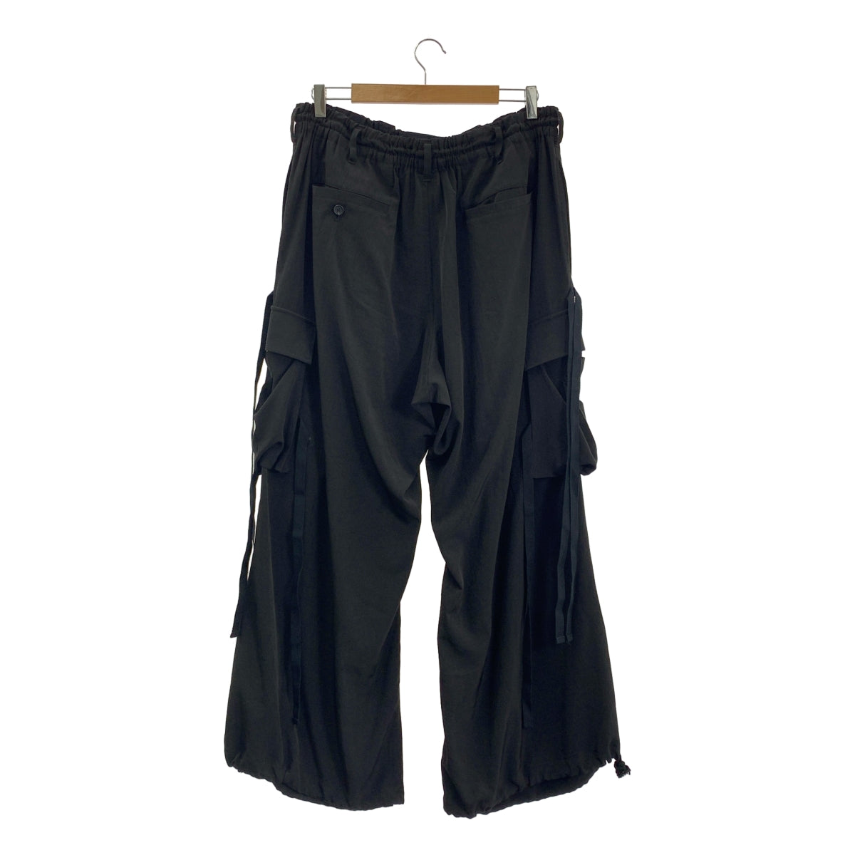 S'YTE YOHJI YAMAMOTO / サイトヨウジヤマモト | CREPE de CHINE ARMY TECHNO PANTS / ドローストリング ワイド カーゴパンツ | 3 | メンズ