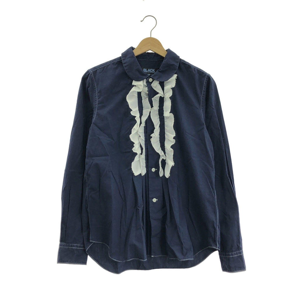 BLACK COMME des GARCONS / 블랙콤 데 걸슨 | 2012SS | 코튼 프릴 라운드 컬러 셔츠 | M | 여성