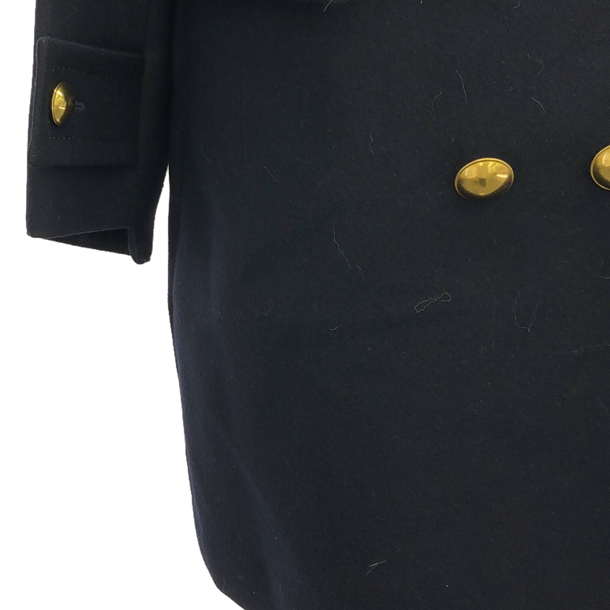 sacai / サカイ | ライナーベスト付 ウール ダブルボタン コート | 1 | ネイビー | レディース