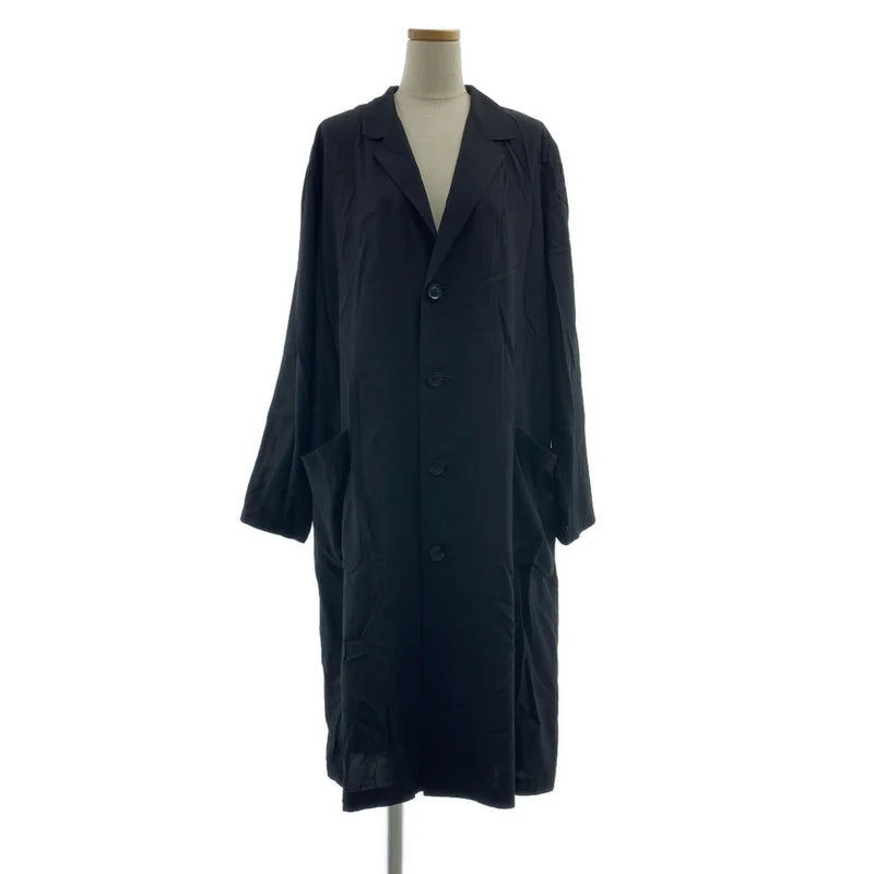 【美品】  Y's / ワイズヨウジヤマモト | 2005SS | レーヨン ロング ジャケット コート | 2 | ブラック | レディース