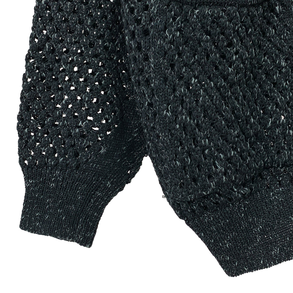 YOKE / ヨーク | 2022SS | MESHED KNIT CARDIGAN コットン メッシュ ニットカーディガン | 3 | オーシャンネイビー | メンズ