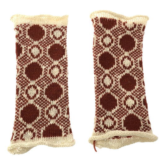 【新品】  OLUBIYI THOMAS / オルヴィトーマス | 2022AW | wool wrist warmers gloves ウール ジャガード フィンガーレスグローブ アームウォーマー | F | ラスト