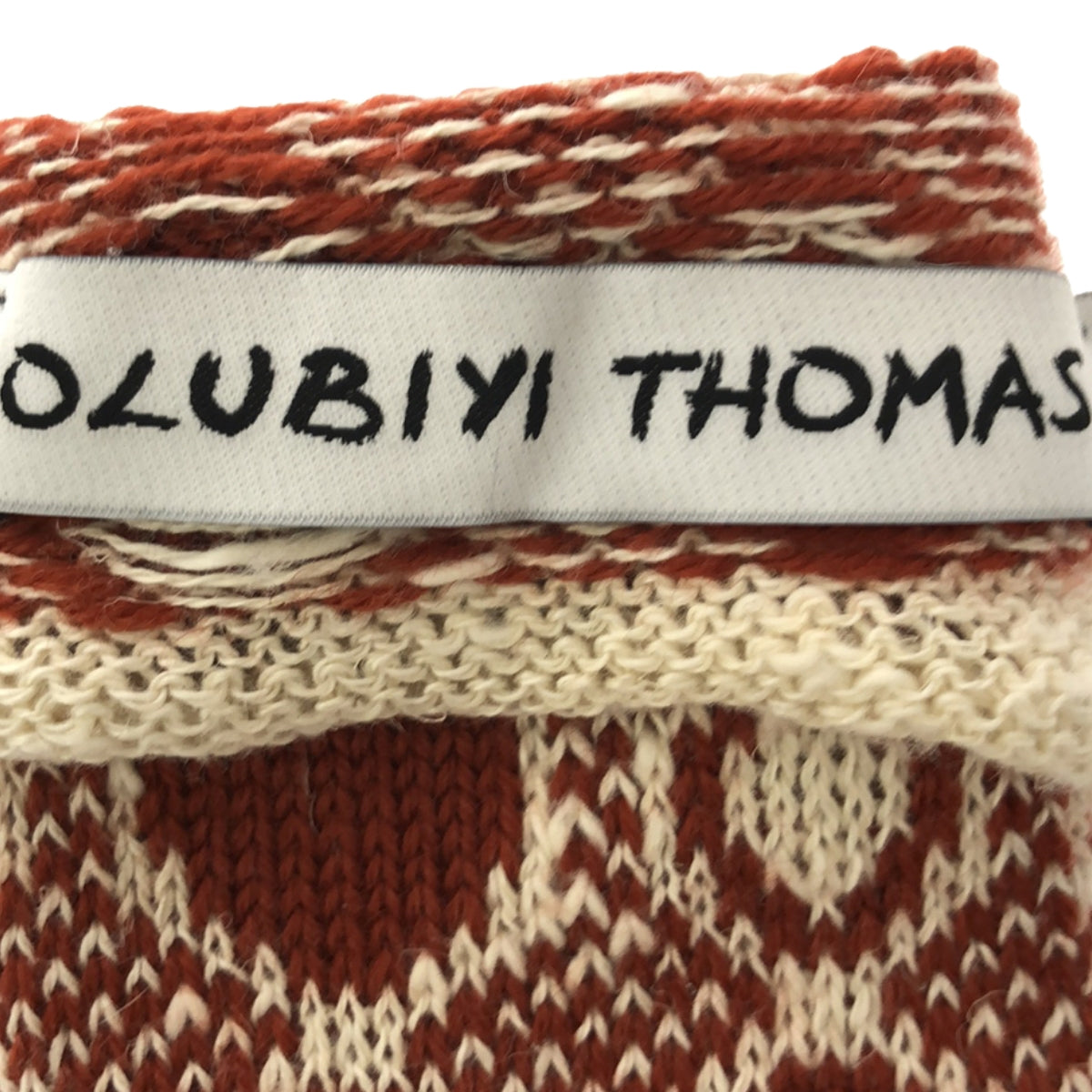 【新品】  OLUBIYI THOMAS / オルヴィトーマス | 2022AW | wool wrist warmers gloves ウール ジャガード フィンガーレスグローブ アームウォーマー | F | ラスト