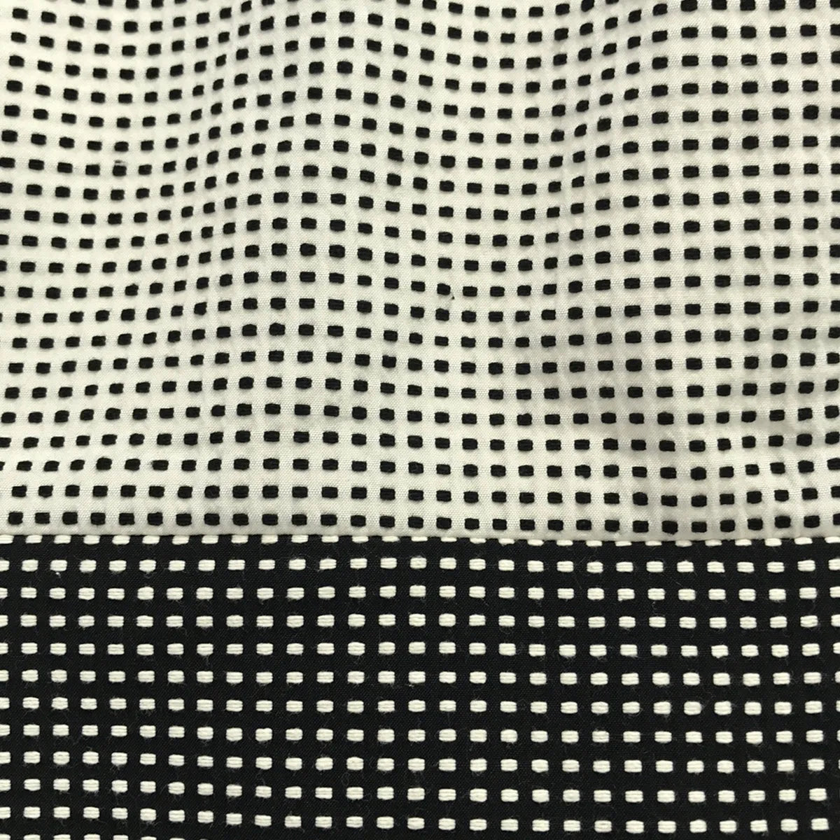 PAULE KA / 폴카 | 총 무늬 자수 바이 컬러 민소매 원피스 | 38 | 화이트 / 블랙 | 여성