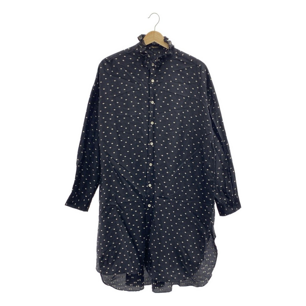 R&D.M.Co / オールドマンズテーラー | J.P.D FRILL COLLAR LONG SHIRT ジャガードポルカ ドット フリルカラーロングシャツ |
