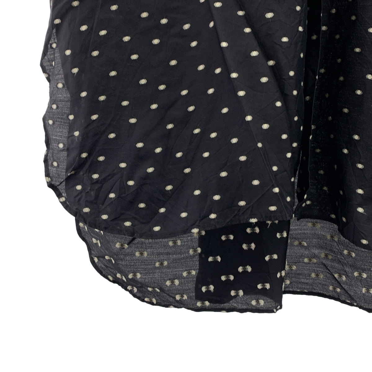 R&D.M.Co / オールドマンズテーラー | J.P.D FRILL COLLAR LONG SHIRT ジャガードポルカ ドット フリルカラーロングシャツ |