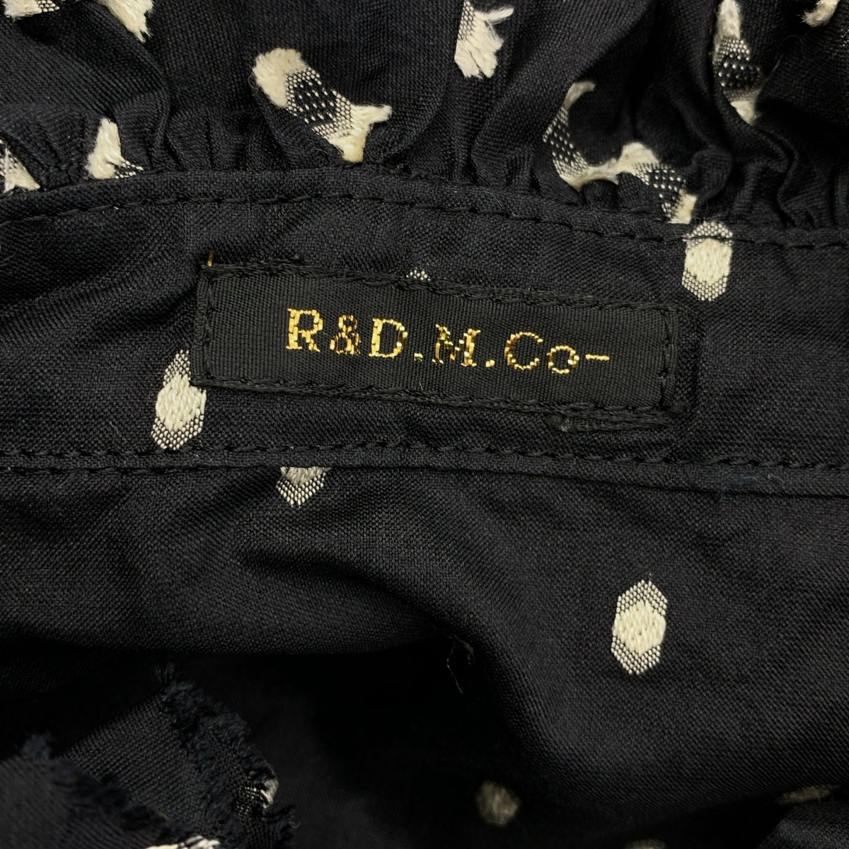 R&D.M.Co / オールドマンズテーラー | J.P.D FRILL COLLAR LONG SHIRT ジャガードポルカ ドット フリルカラーロングシャツ |