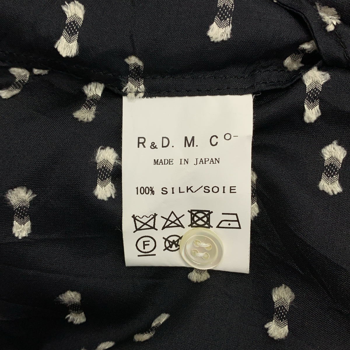 R&D.M.Co / オールドマンズテーラー | J.P.D FRILL COLLAR LONG SHIRT ジャガードポルカ ドット フリルカラーロングシャツ |