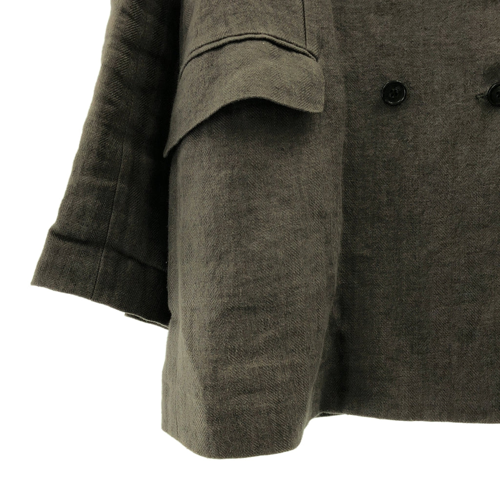 Curensology | 亞麻雙排扣修身西裝外套 | F碼 | 女款