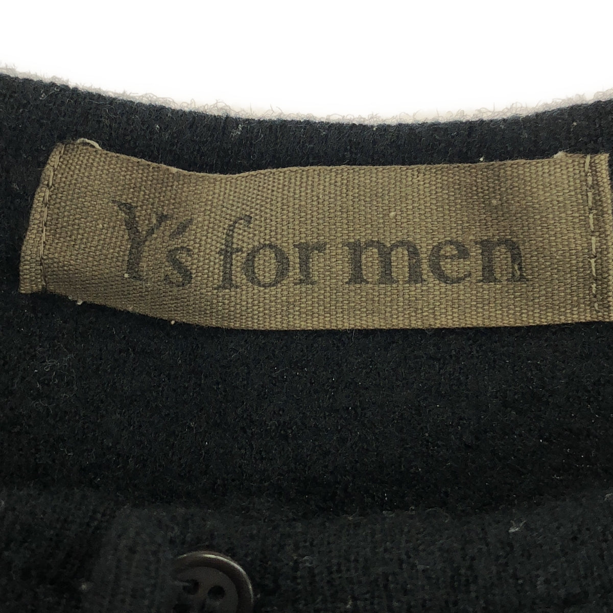 Y's for men / Y's for men Yohji Yamamoto | Wool Henley neck knit long sleeve cut and sew | 3 | Men's