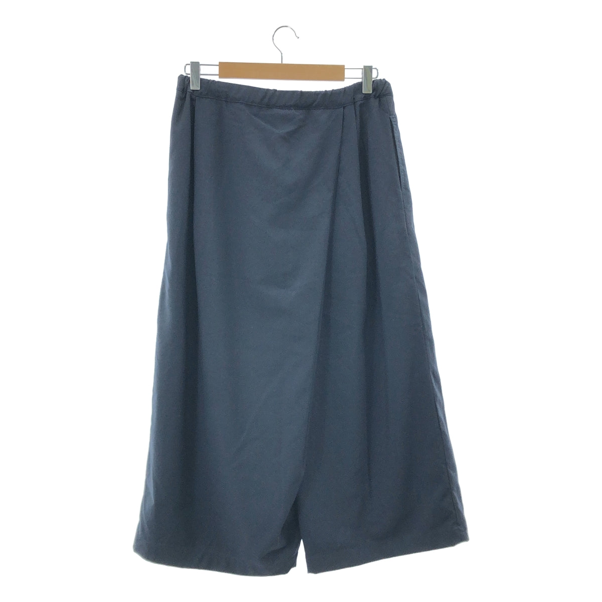 【美品】  MARNI / マルニ | 2023SS | ウール ラップデザイン ワイドパンツ | 38 | ネイビー | レディース