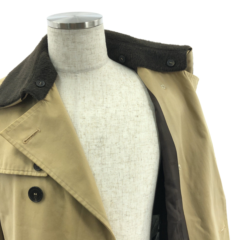 MACKINTOSH / マッキントッシュ | 着脱可シャギーカラー ベルテッド トレンチコート / ロゴ総裏地 | 40 | ベージュ | メンズ