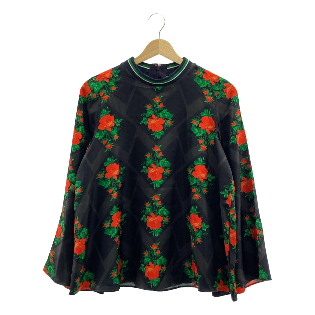 MUVEIL / ミュベール | フラワープリント プルオーバー ブラウス シャツ | 36 | レディース