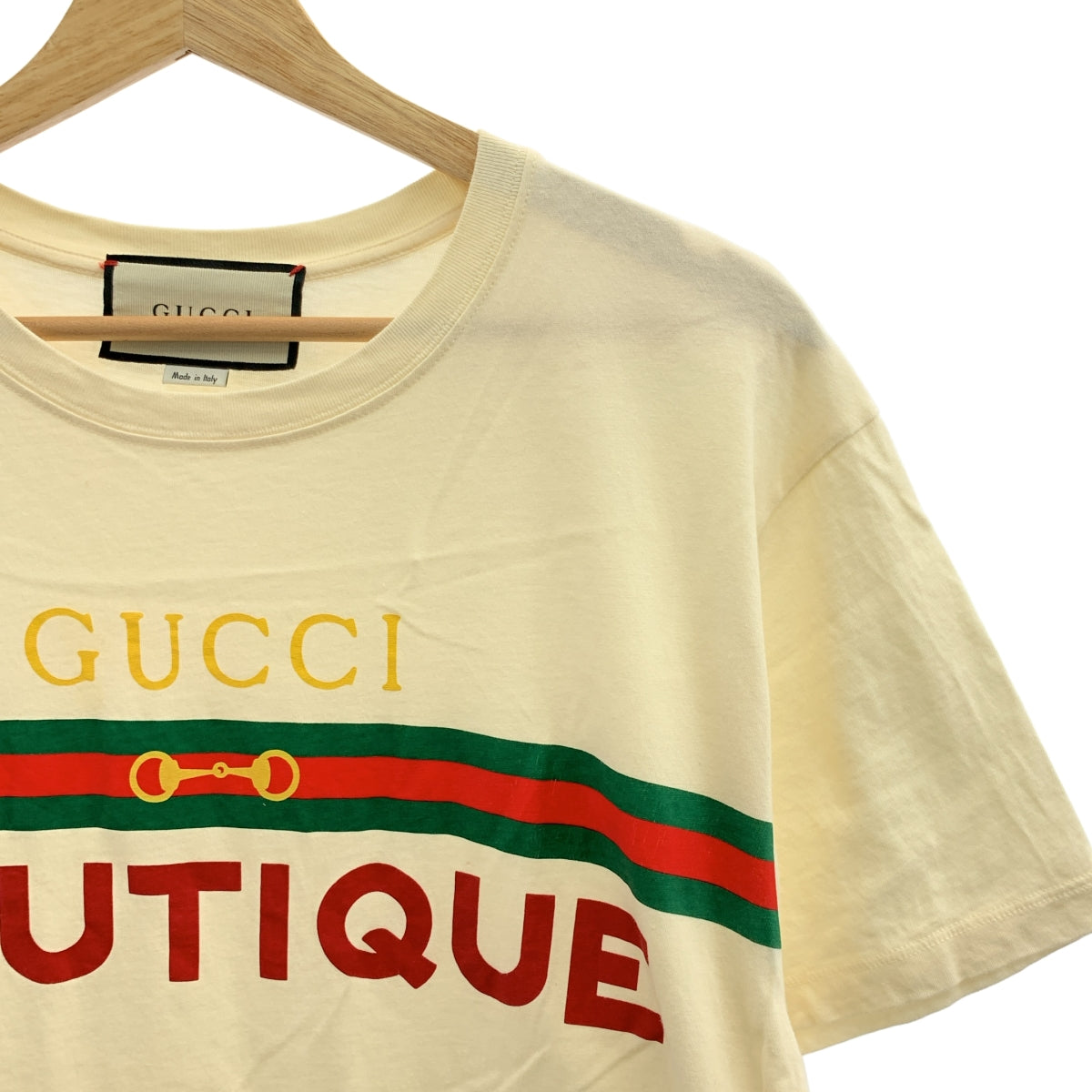 GUCCI / グッチ | BOUTIQUE ウェブライン ロゴプリント Tシャツ | XS | メンズ