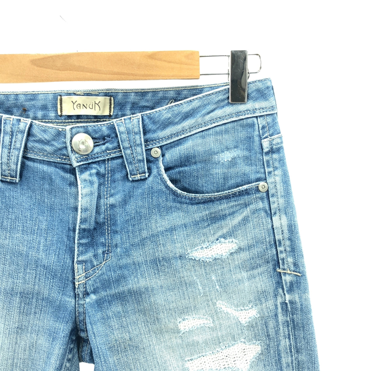 亞努克 / 亞努克 | CECIL 破洞直筒牛仔褲 | 22 |靛藍 |女性的