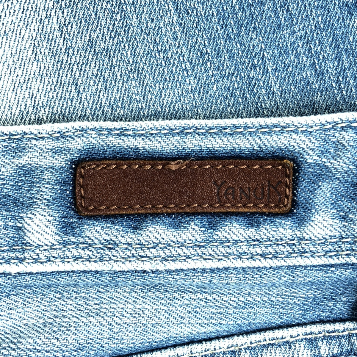 YANUK / ヤヌーク | CECIL クラッシュ加工 ストレート デニムパンツ | 22 | インディゴ | レディース