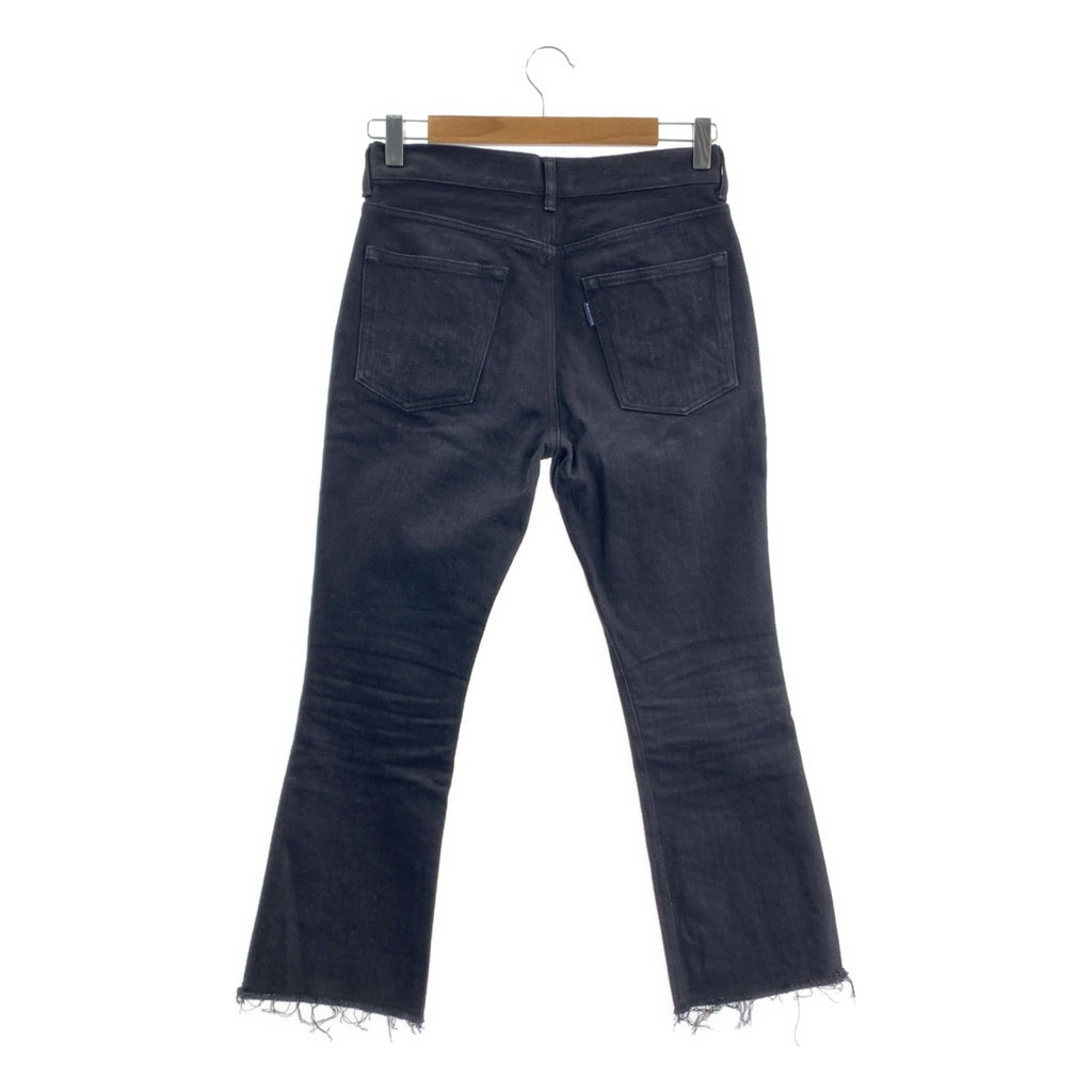 MADISON BLUE / マディソンブルー | HEM CUT SLIM FLARE DENIM フレア デニムパンツ | 01(S) | ブラック | レディース