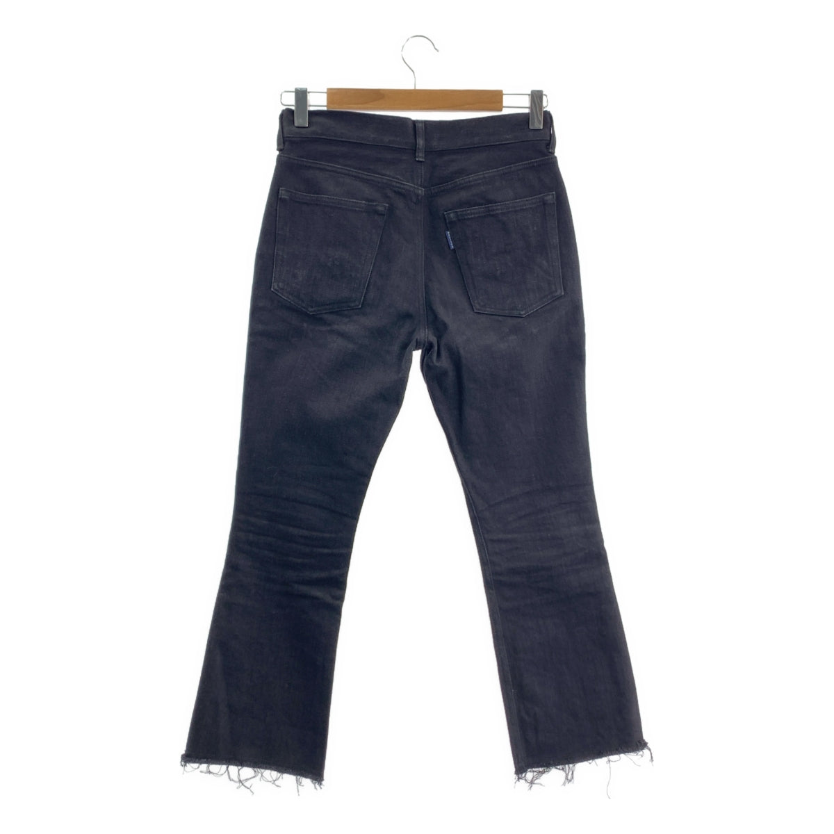 MADISON BLUE / 매디슨 블루 | HEM CUT SLIM FLARE DENIM 플레어 데님 팬츠 | 01(S) | 블랙 |