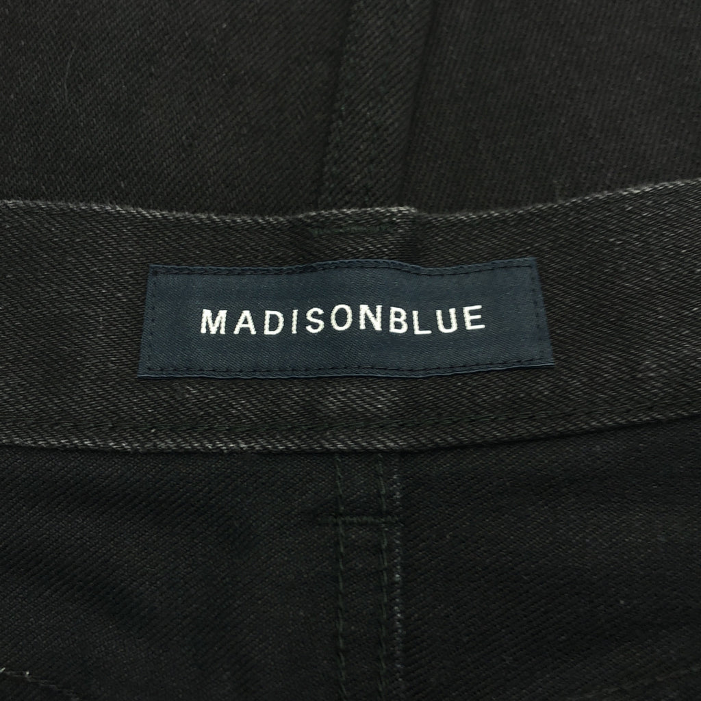 MADISON BLUE / マディソンブルー | HEM CUT SLIM FLARE DENIM フレア デニムパンツ | 01(S) | ブラック | レディース