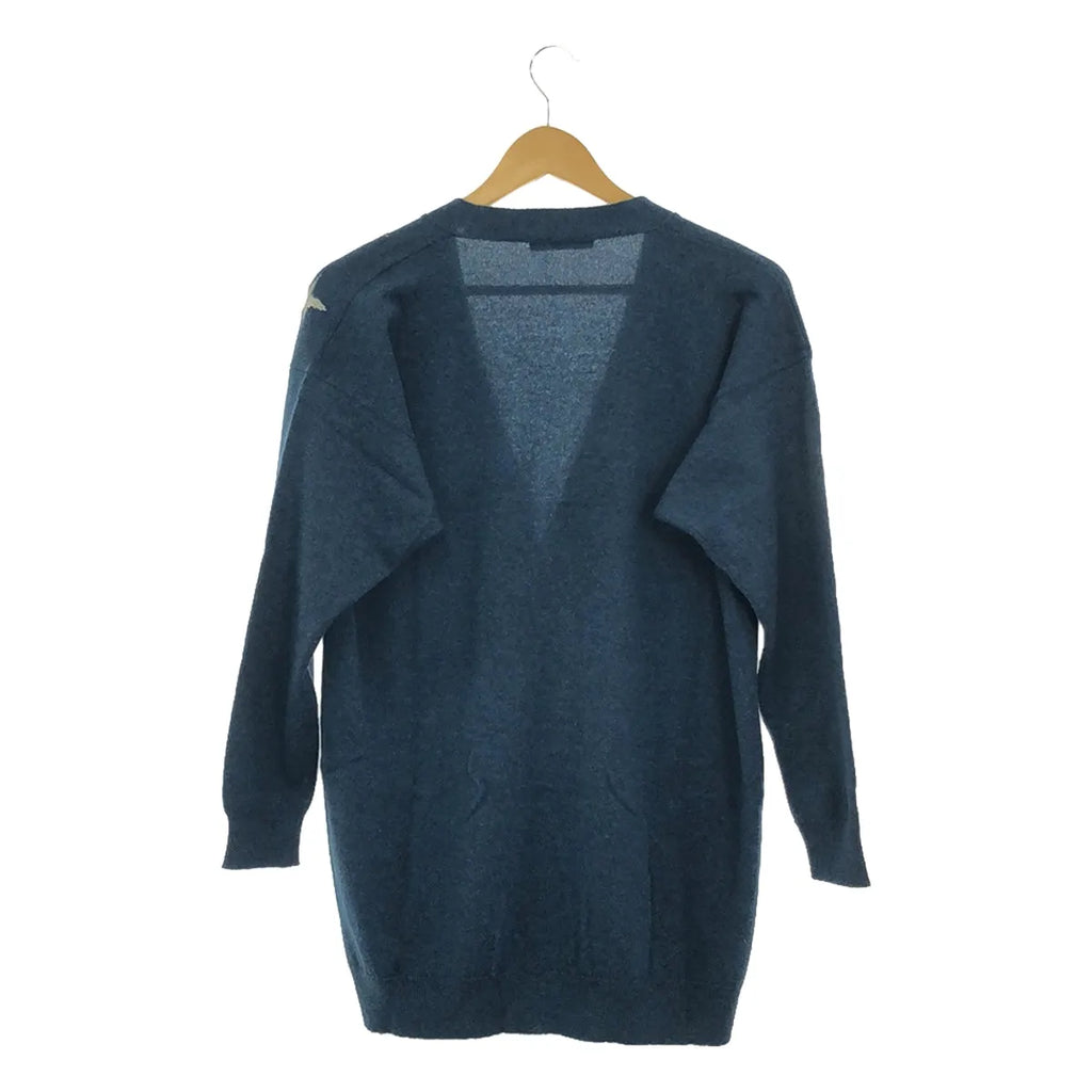 QUEENE and BELLE / クイーンアンドベル | DeuxiemeClasse取扱 シェルボタン スター柄  Vネックロングカーディガン | ブルー | レディース