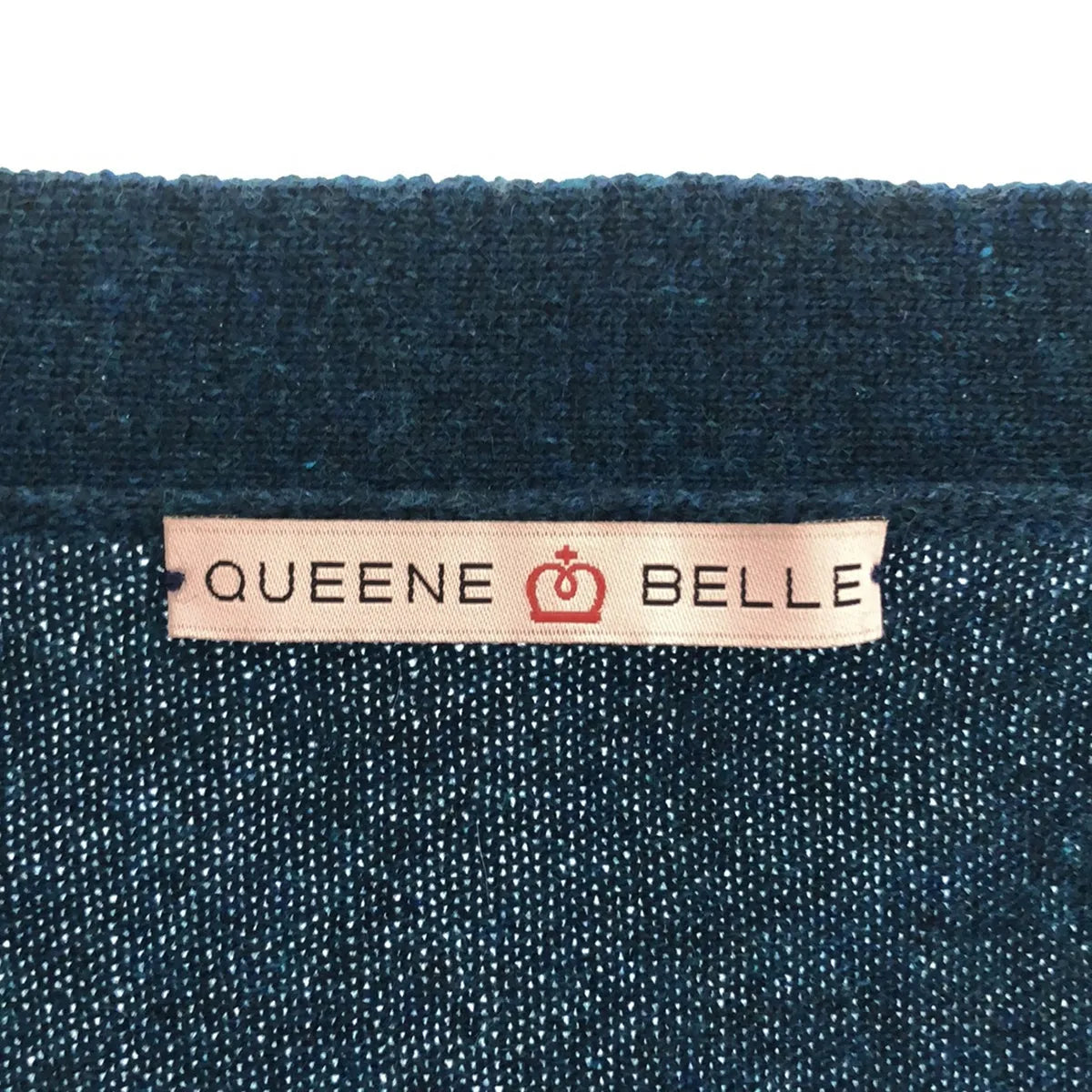 QUEENE and BELLE / クイーンアンドベル | DeuxiemeClasse取扱 シェルボタン スター柄  Vネックロングカーディガン | ブルー | レディース
