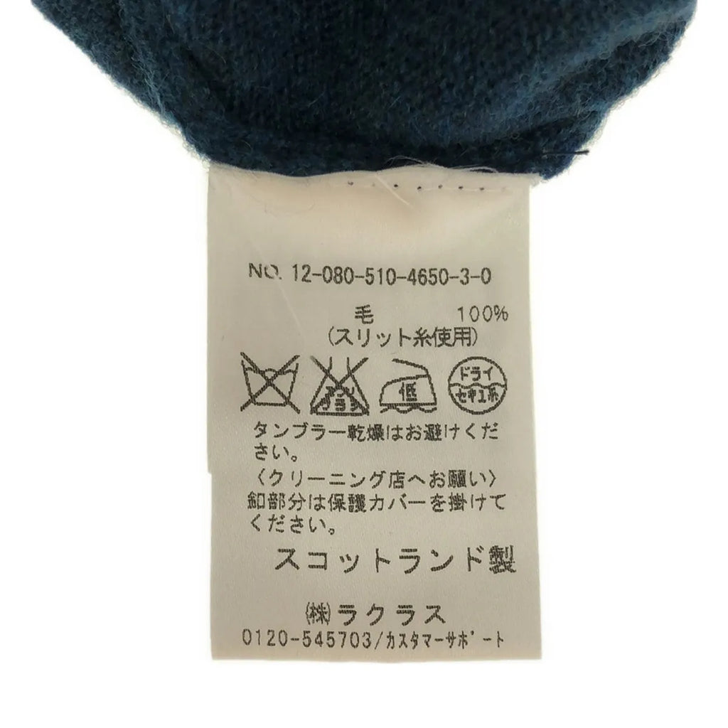 QUEENE and BELLE / クイーンアンドベル | DeuxiemeClasse取扱 シェルボタン スター柄  Vネックロングカーディガン | ブルー | レディース