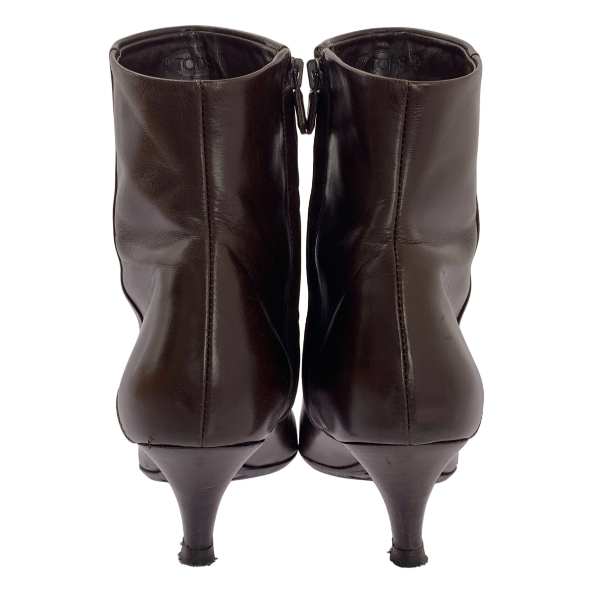 TOD'S / トッズ | レザー サイドジップ ショートブーツ ブーティ | 37