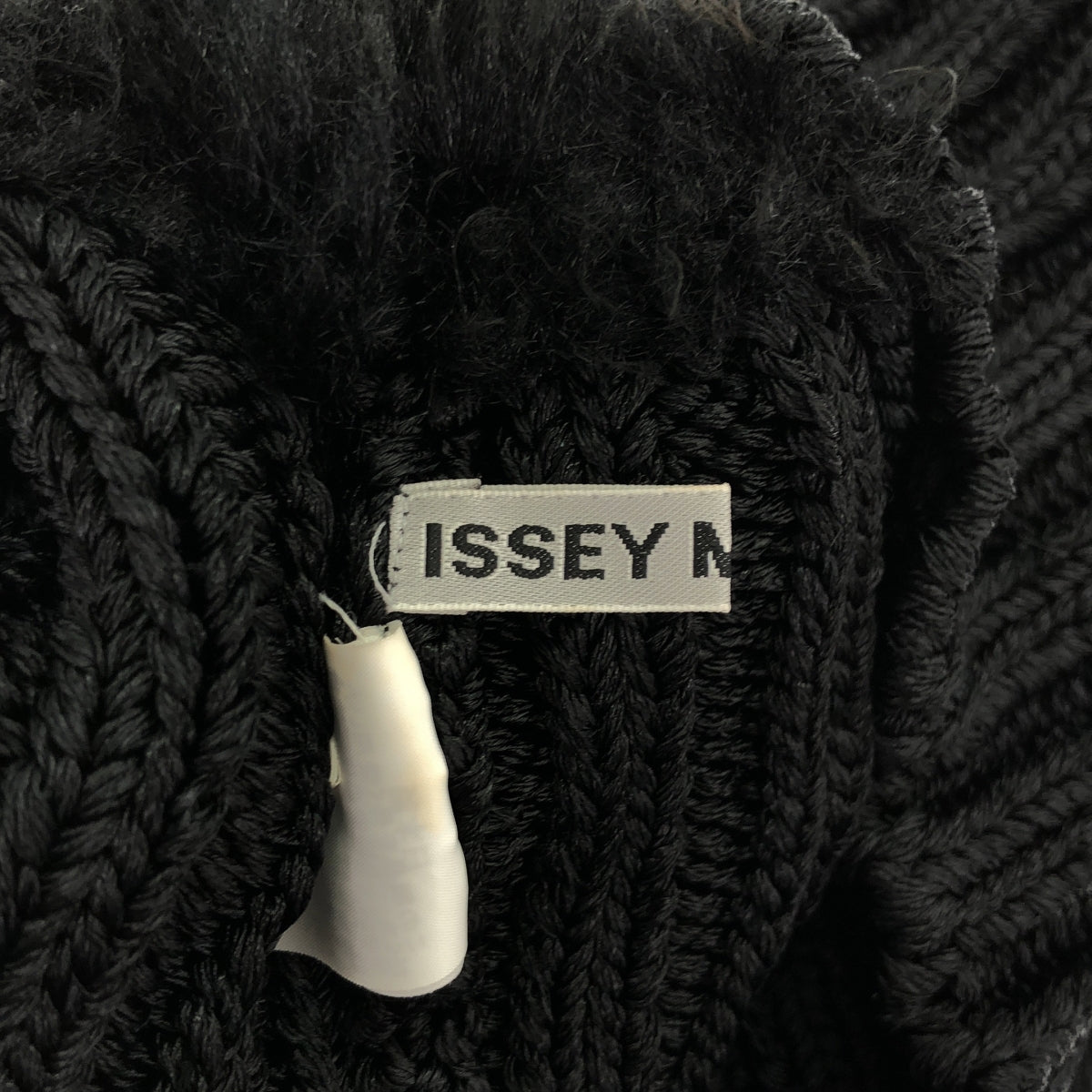 ISSEY MIYAKE / イッセイミヤケ | フェイクファー切替え スヌード | ブラック | レディース