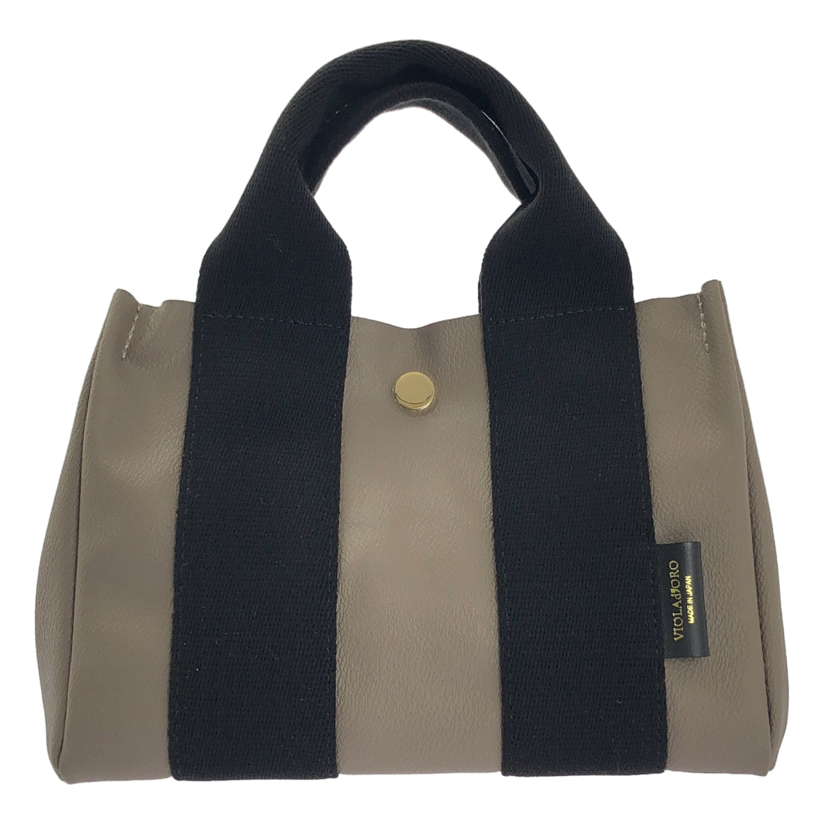 [狀況極佳] VIOLAd'ORO | PVC 兩手提/肩背包 | 灰褐色 | 女款