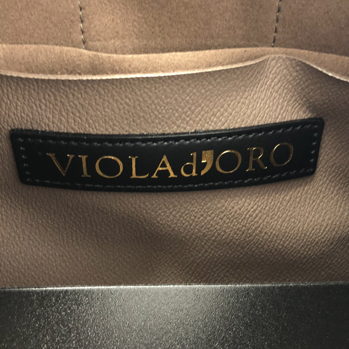 [狀況極佳] VIOLAd'ORO | PVC 兩手提/肩背包 | 灰褐色 | 女款