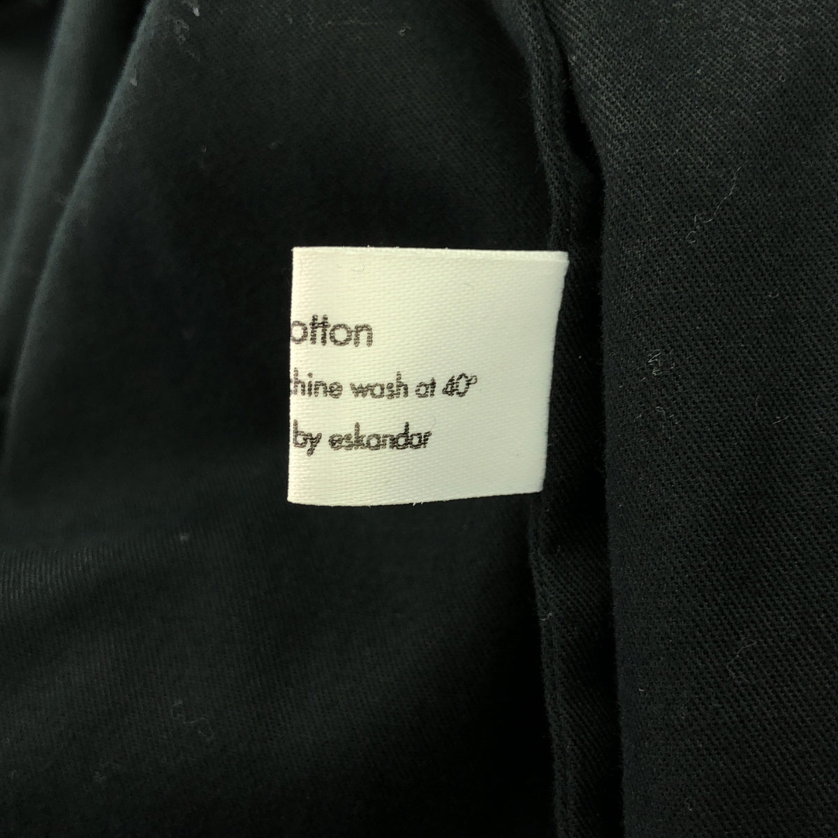 [狀況良好] Eskandar |棉質開衩前襟高領外套襯衫 |尺寸 2 |黑色 |男士