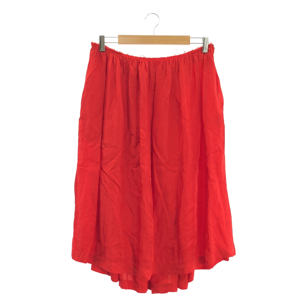 COMME des GARCONS GIRL / コムデギャルソンガール | 2015SS | 裁断加工 カットオフ ギャザー ロングスカート | M | レッド | レディース