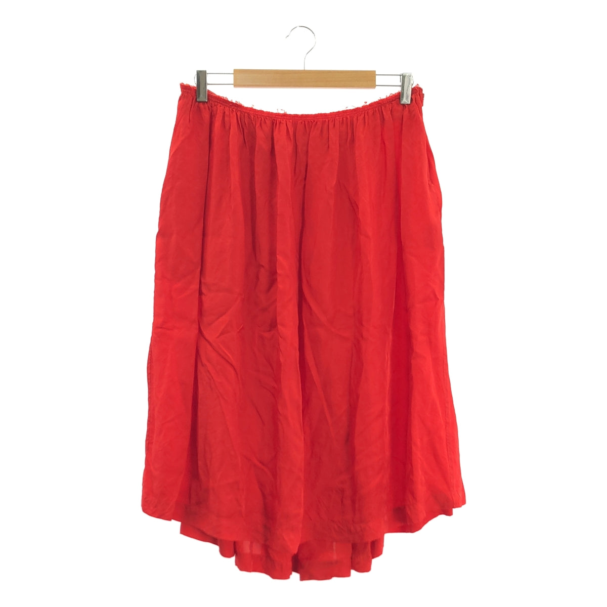 COMME des GARCONS GIRL / コムデギャルソンガール | 2015SS | 裁断加工 カットオフ ギャザー ロングスカート | M | レッド | レディース