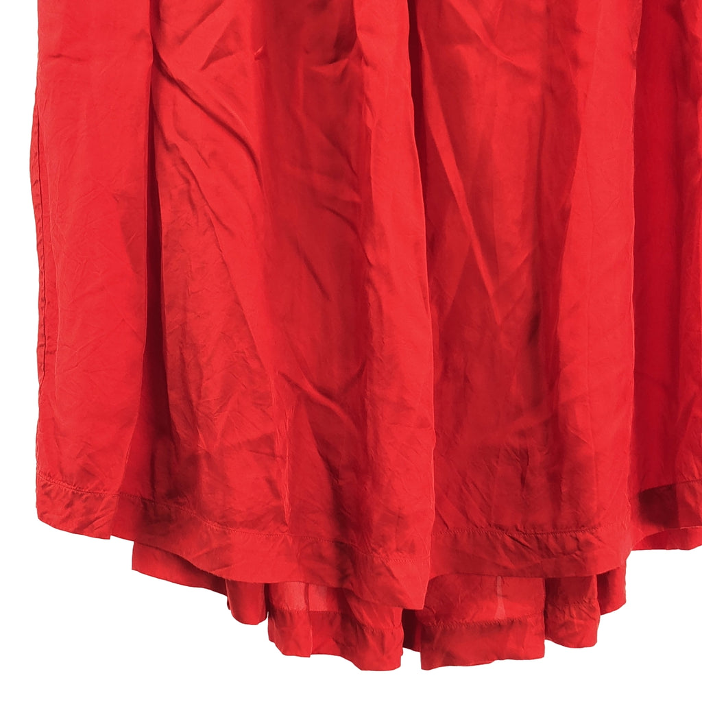 COMME des GARCONS GIRL / コムデギャルソンガール | 2015SS | 裁断加工 カットオフ ギャザー ロングスカート | M | レッド | レディース