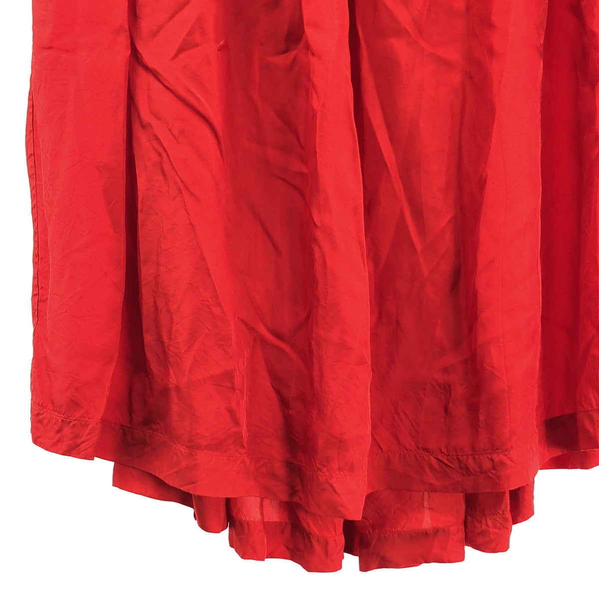 COMME des GARCONS GIRL / コムデギャルソンガール | 2015SS | 裁断加工 カットオフ ギャザー ロングスカート | M | レッド | レディース