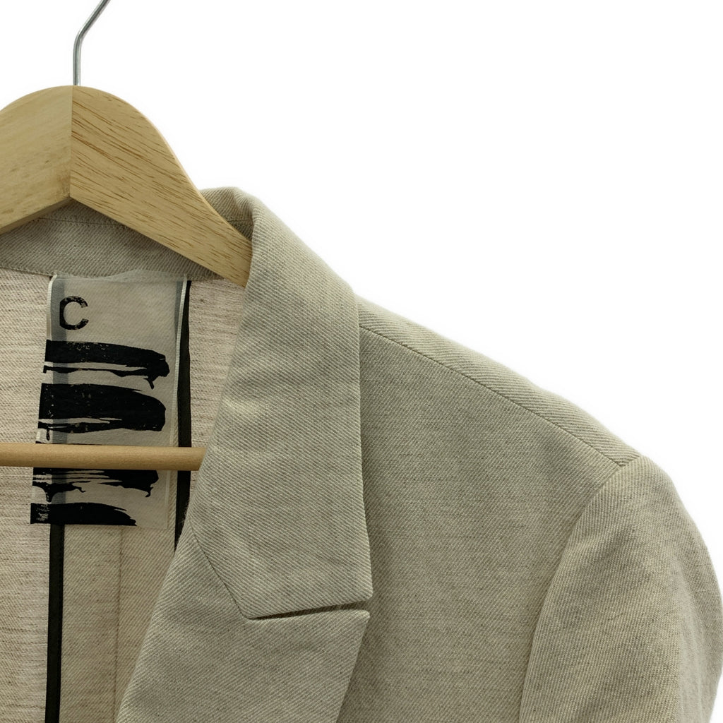 【美品】  Chaos / カオス | リネン混 ウール ダブル テーラード ジャケット | 38 | ベージュ | レディース