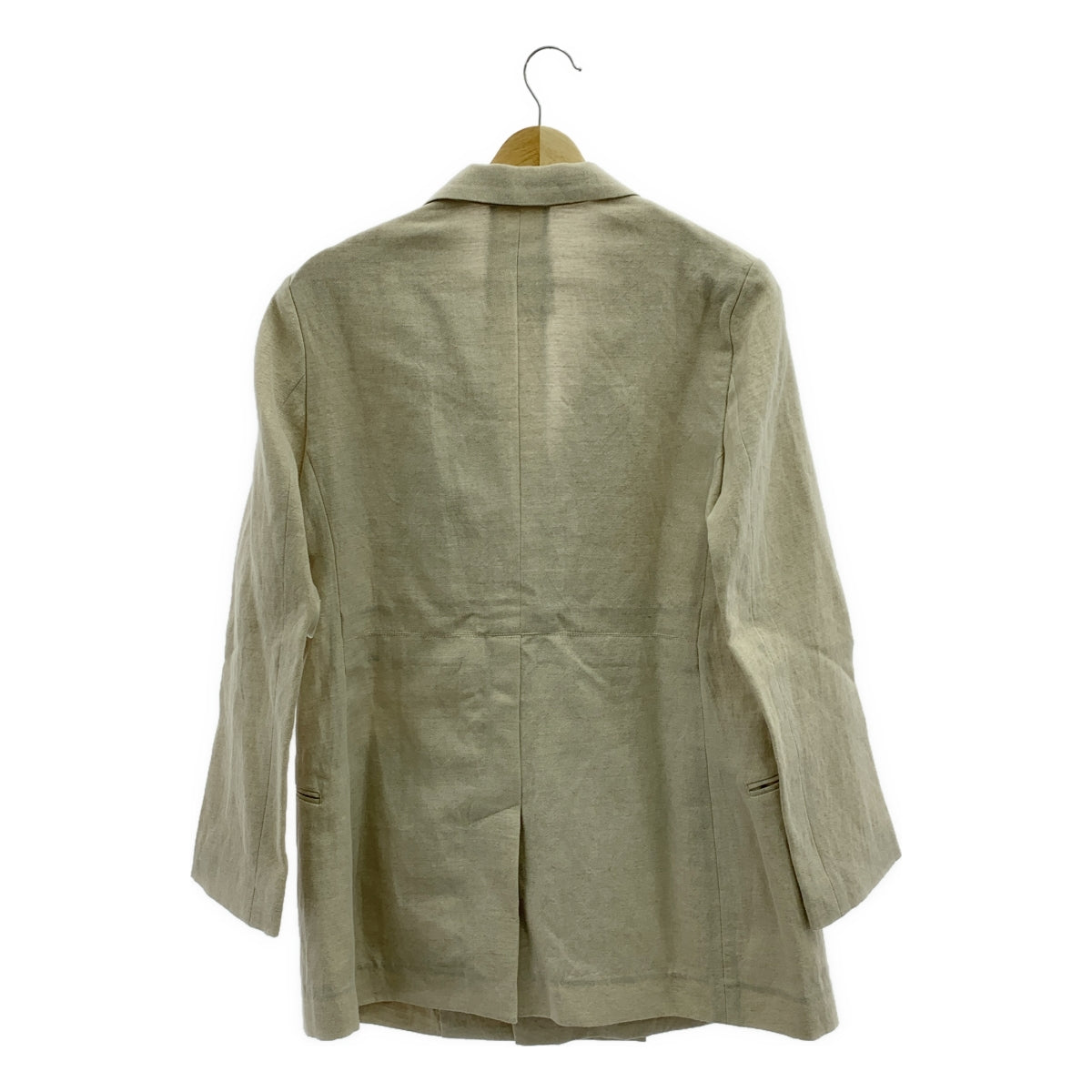 【美品】  Chaos / カオス | リネン混 ウール ダブル テーラード ジャケット | 38 | ベージュ | レディース
