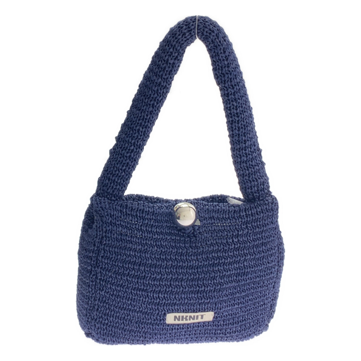 NKNIT / ンニット | long fringe NKNIT bag ロングフリンジ ハンドバッグ | ネイビー | レディース