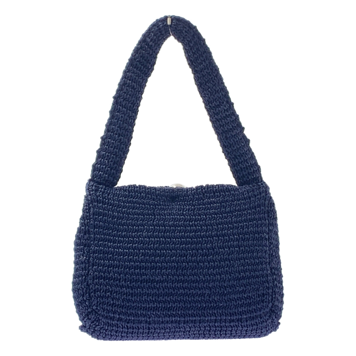 NKNIT / ンニット | long fringe NKNIT bag ロングフリンジ ハンドバッグ | ネイビー | レディース