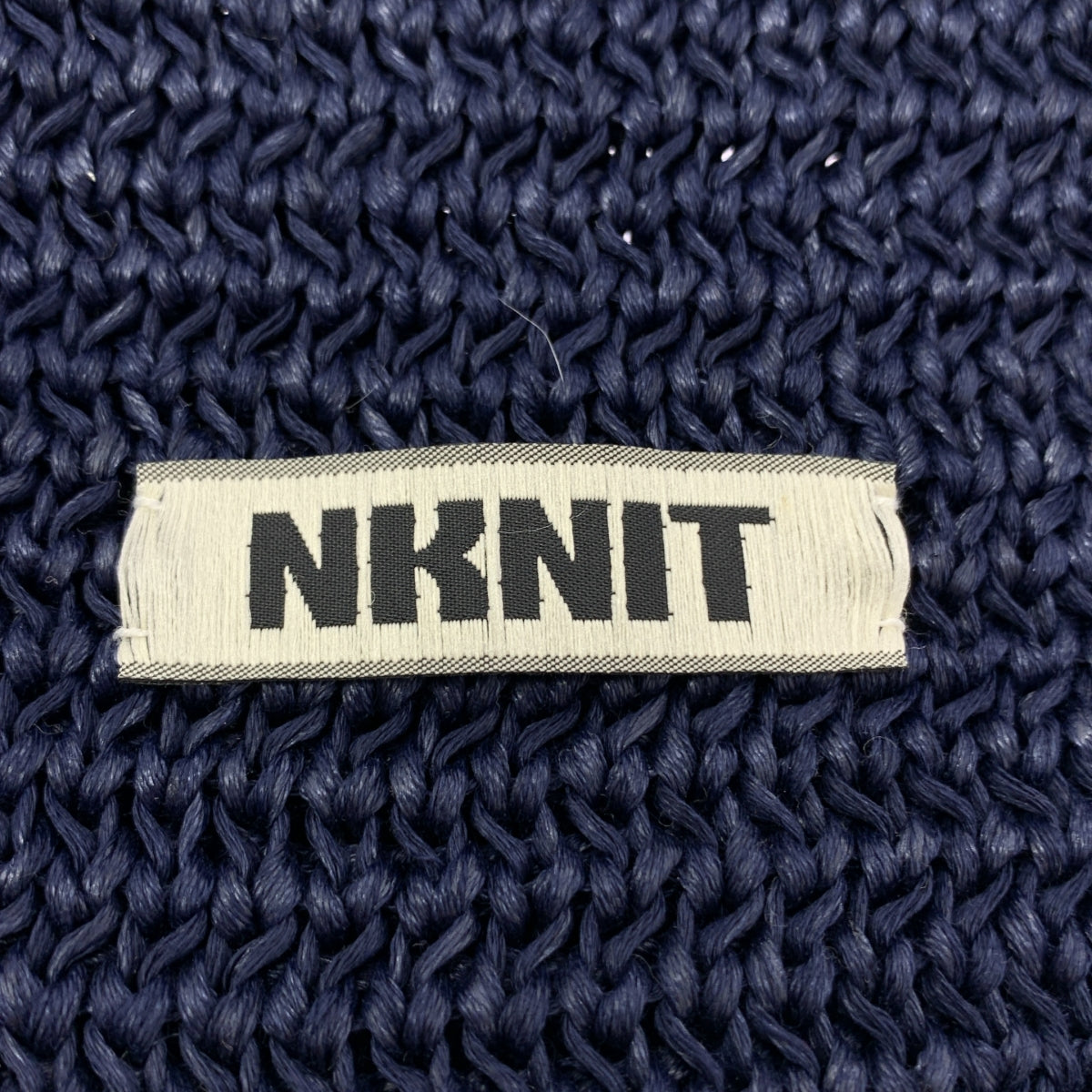 NKNIT / ンニット | long fringe NKNIT bag ロングフリンジ ハンドバッグ | ネイビー | レディース