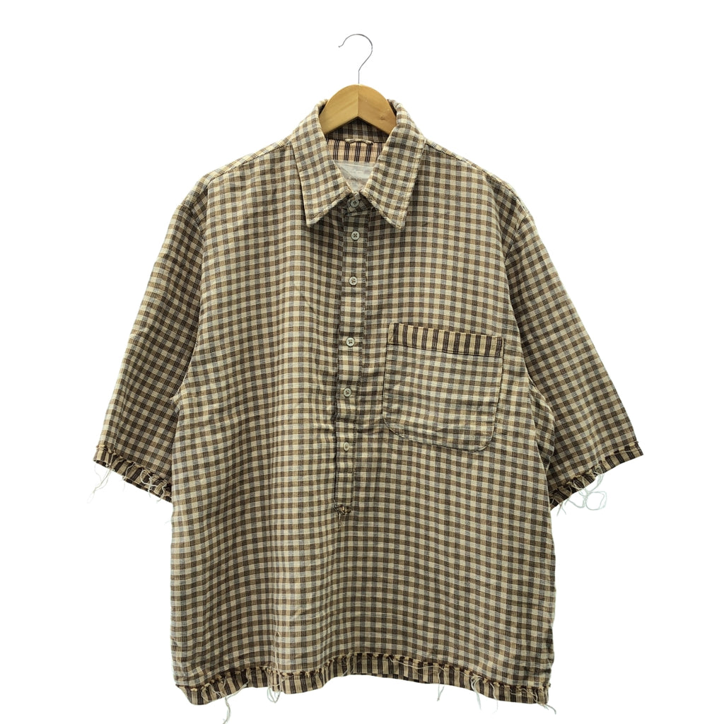 CAMIEL FORTGENS / カミエルフォートへンス | 2024SS | 60s BOWLING POLO チェック オーバーサイズ プルオーバー ボーリングシャツ | M | メンズ