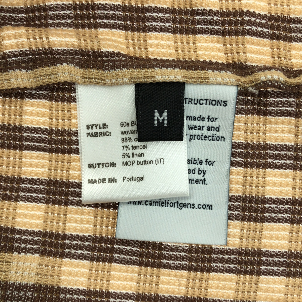 CAMIEL FORTGENS / カミエルフォートへンス | 2024SS | 60s BOWLING POLO チェック オーバーサイズ プルオーバー ボーリングシャツ | M | メンズ