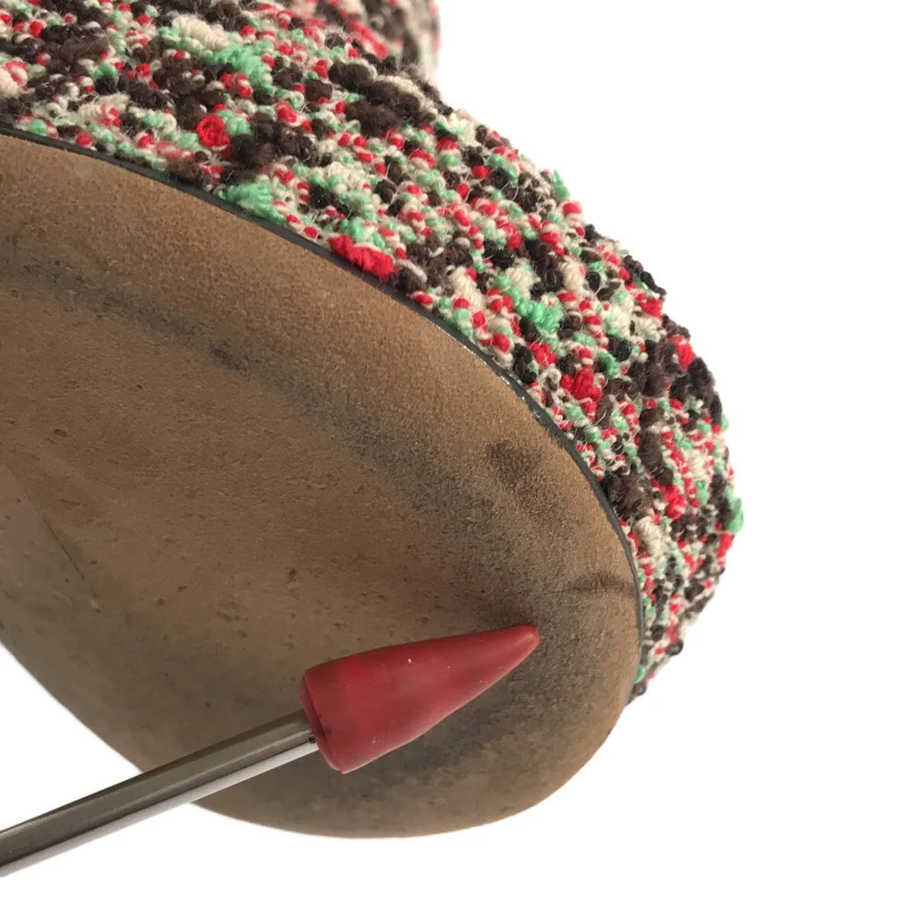 【美品】  BOTTEGA VENETA / ボッテガヴェネタ | ブークレウェッジミュール サンダル | 37 | マルチカラー | レディース